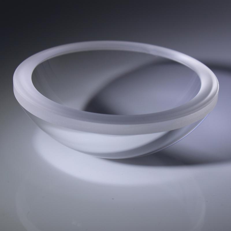 Diameter 78mm tempered glass dome lens used for 3500 meters underwater and resists 350bar
