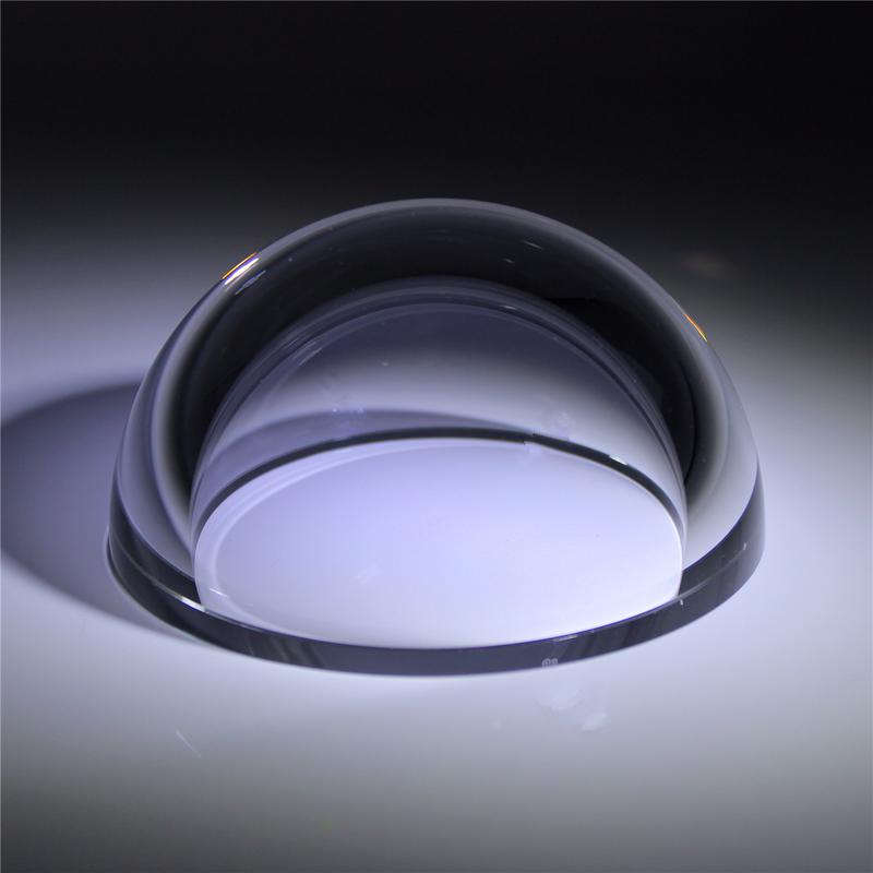 K9 glass half dome lens in stock with 101mm