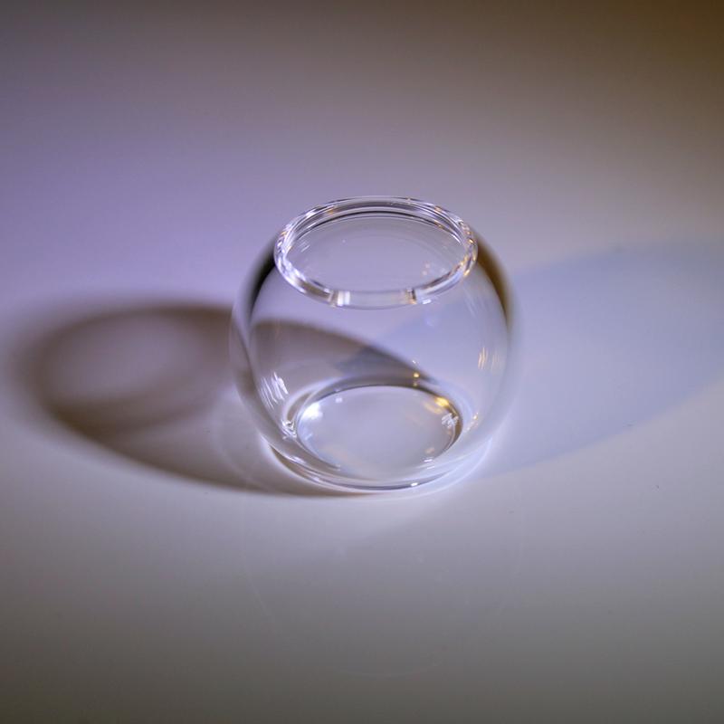 Two Ends Opened Fused Silica Glass Dome
