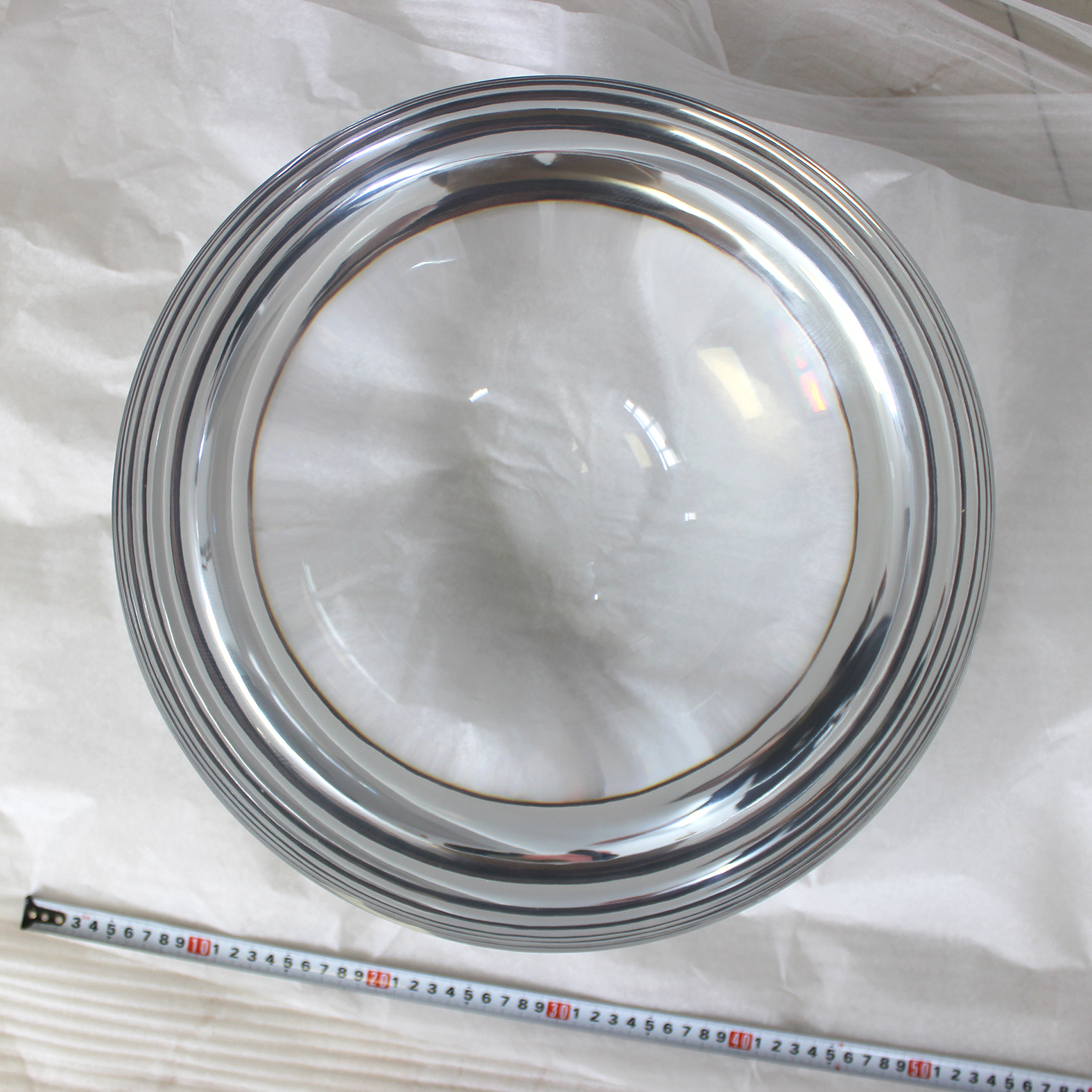 Changchun customized size optical glass diameter 380mm half ball lens