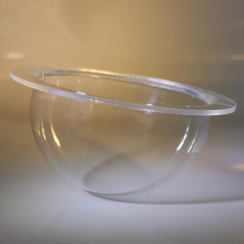 PMMA acrylic dome lens with flange