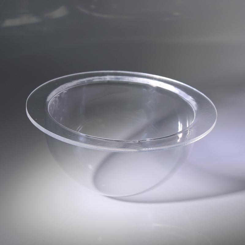 PMMA acrylic dome lens with flange
