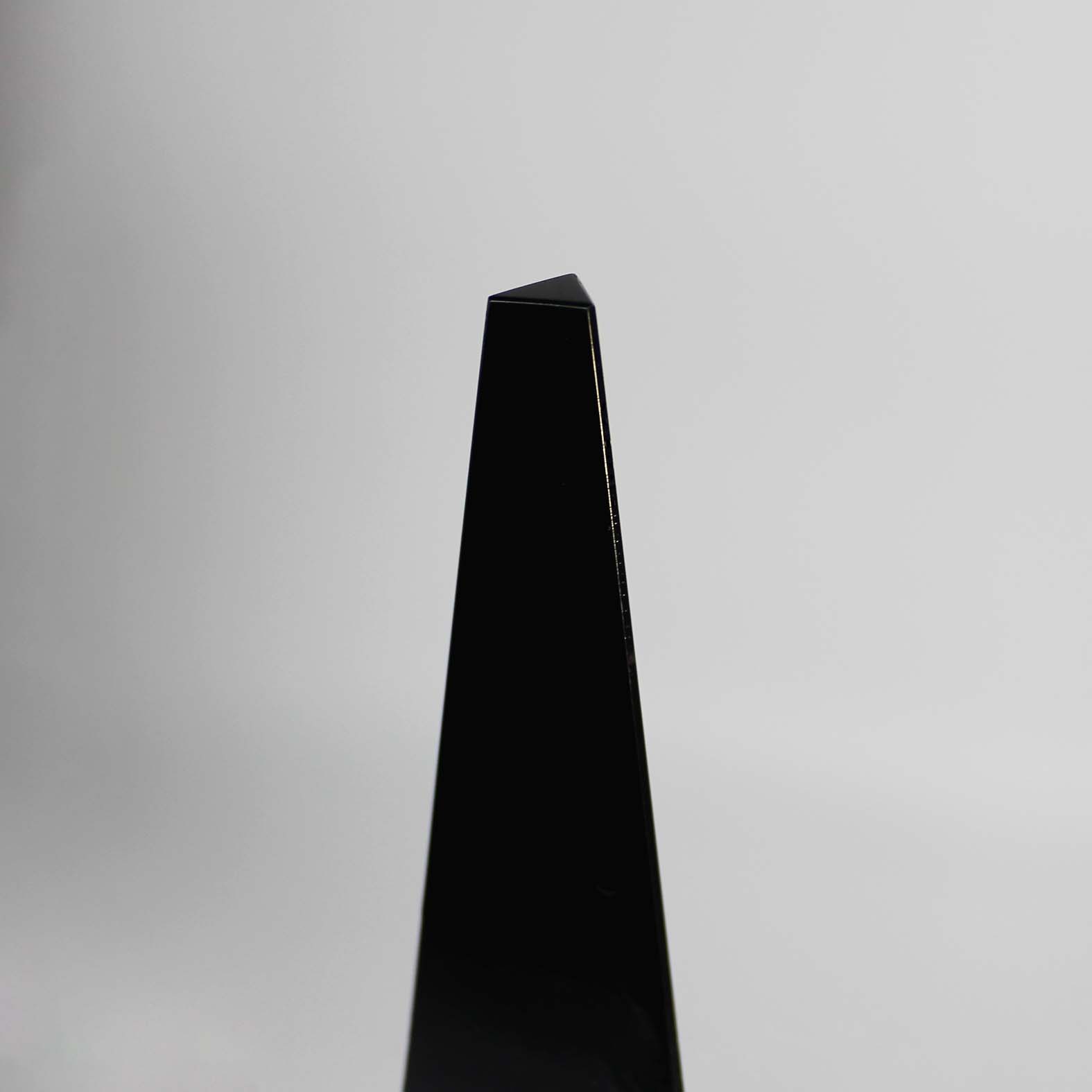 High Quality Glass Material Black Paint Truncated Triangular Pyramid Prism