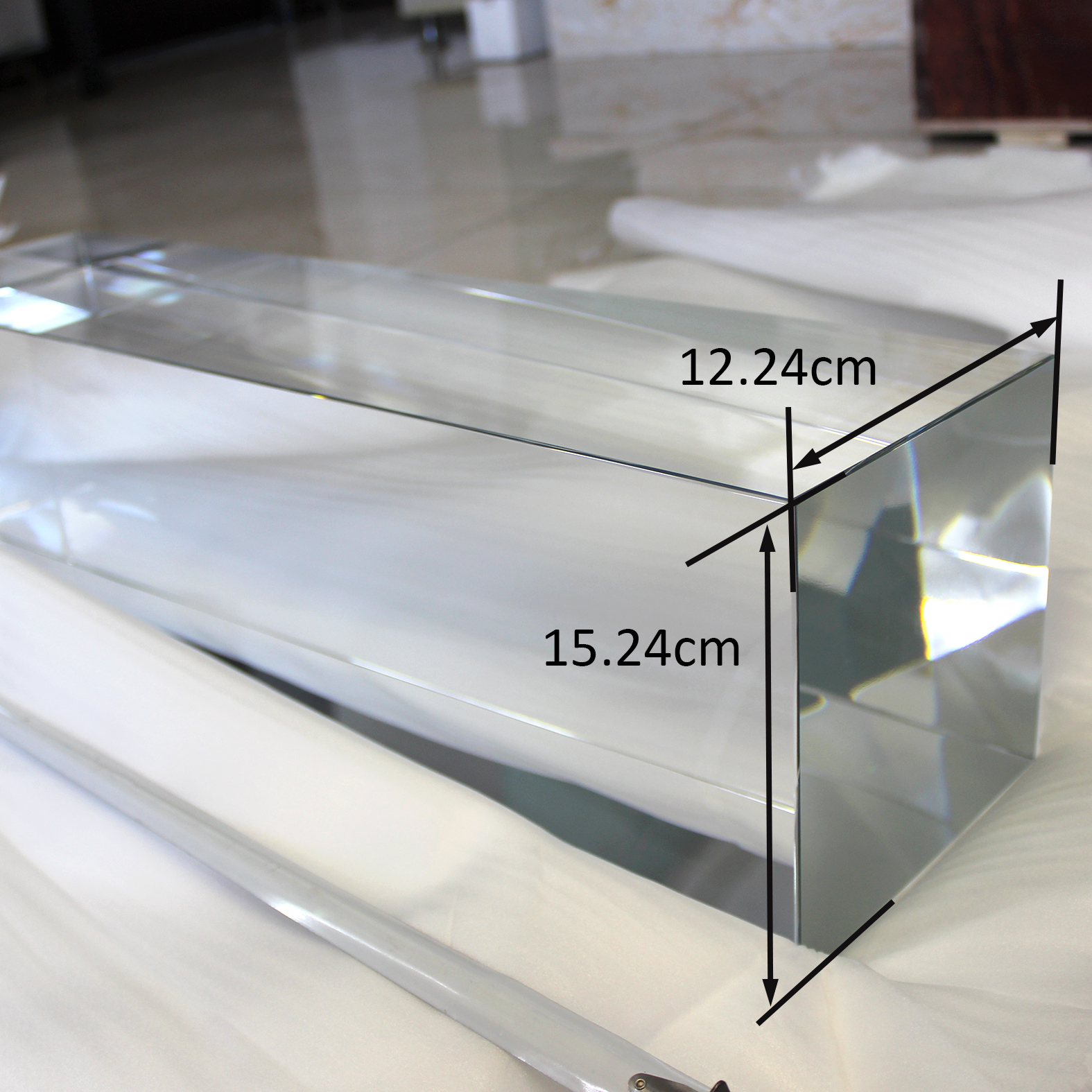 China supplier optical glass cuboid prism custom length 6096mm bk7 prism
