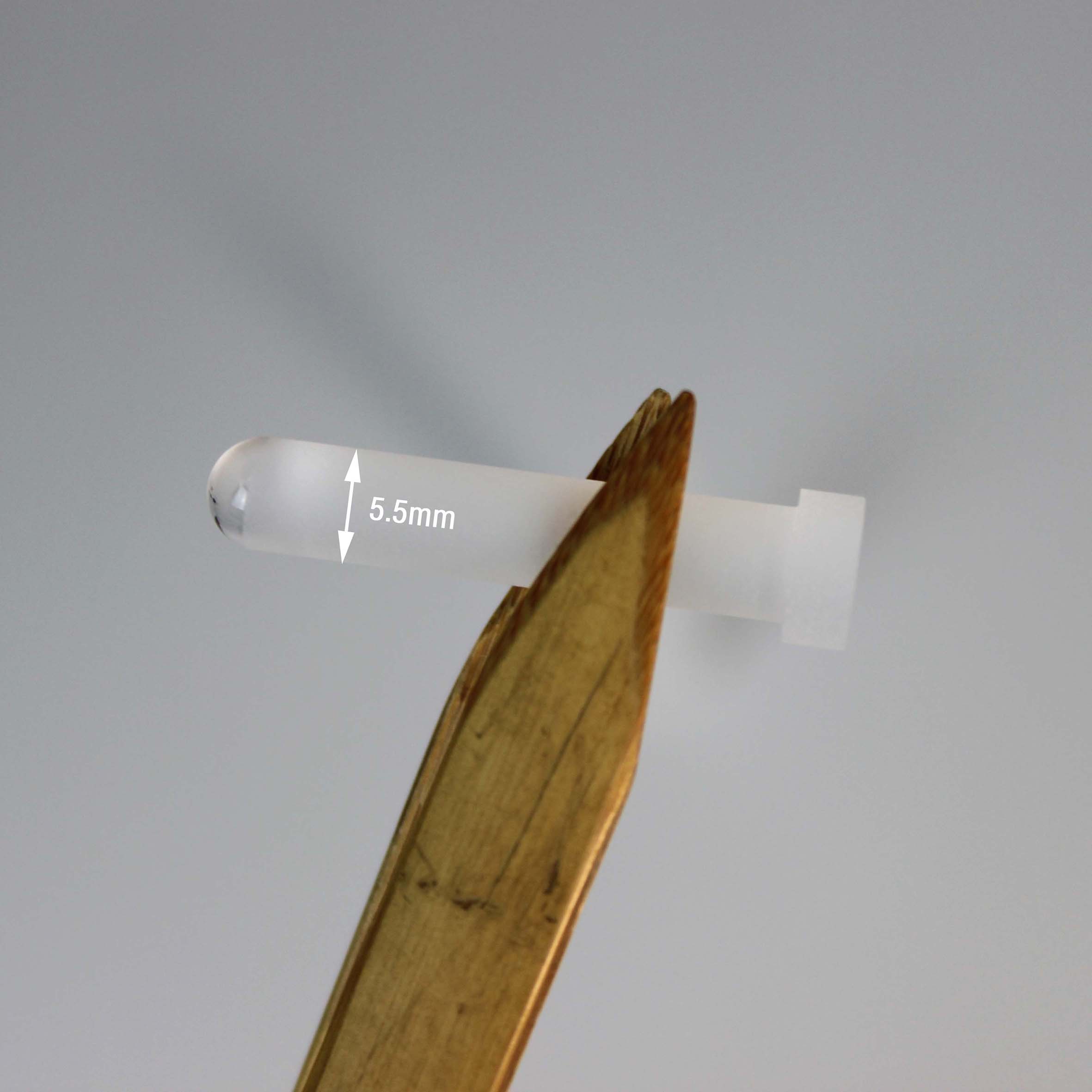 High Transmittance Quartz Glass Rod Lens with Flange for Sale