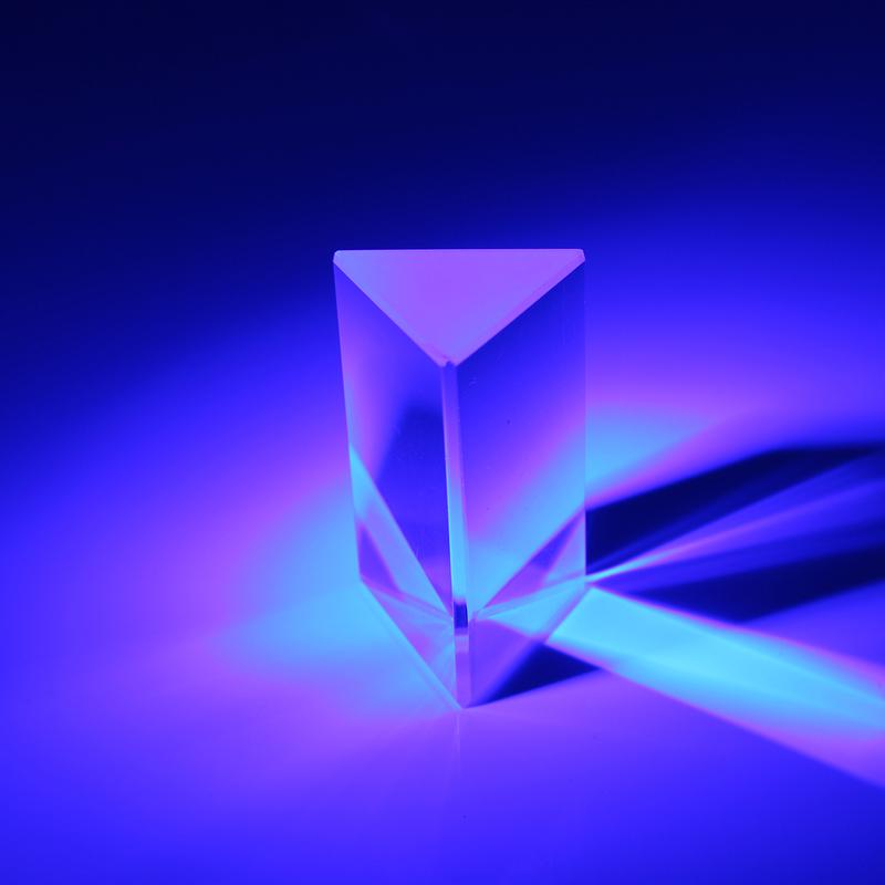 Optical Glass Acrylic Triangular Prism Physics Teaching Light Spectrum 30*30*30mm * 150mm