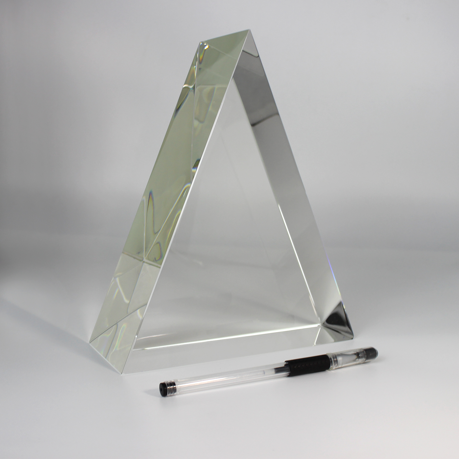 Optical K9 Quartz Glass Triangular Prism for Student Teaching and Photography