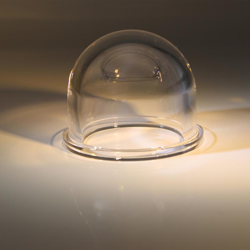 Quartz glass hyper hemispherical dome lens with flange - Optical Lens ...