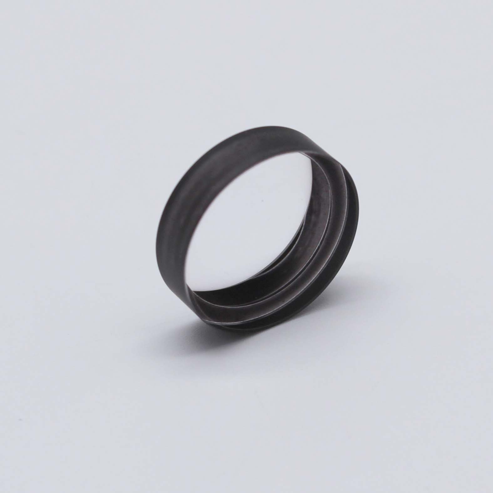 Custom meniscus lens with concave and convex surfaces, precision optical component