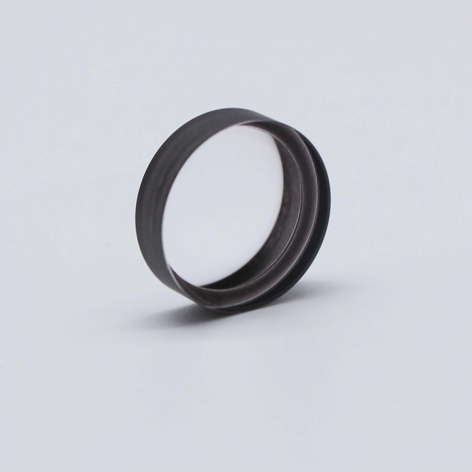 Custom meniscus lens with concave and convex surfaces, precision optical component