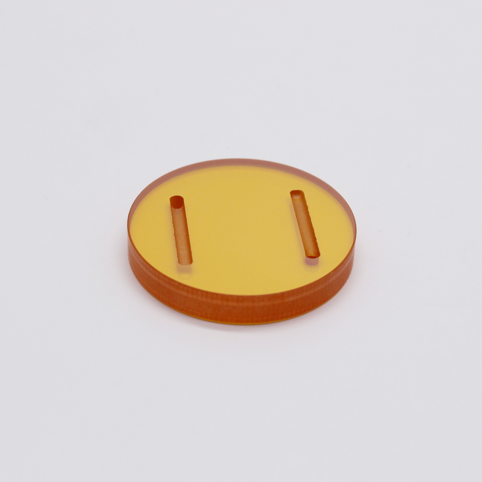 ZnSe optical window with precision-machined hole for CO2 laser applications