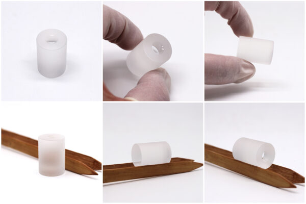 Custom fused quartz round block optical component, high purity precision machined