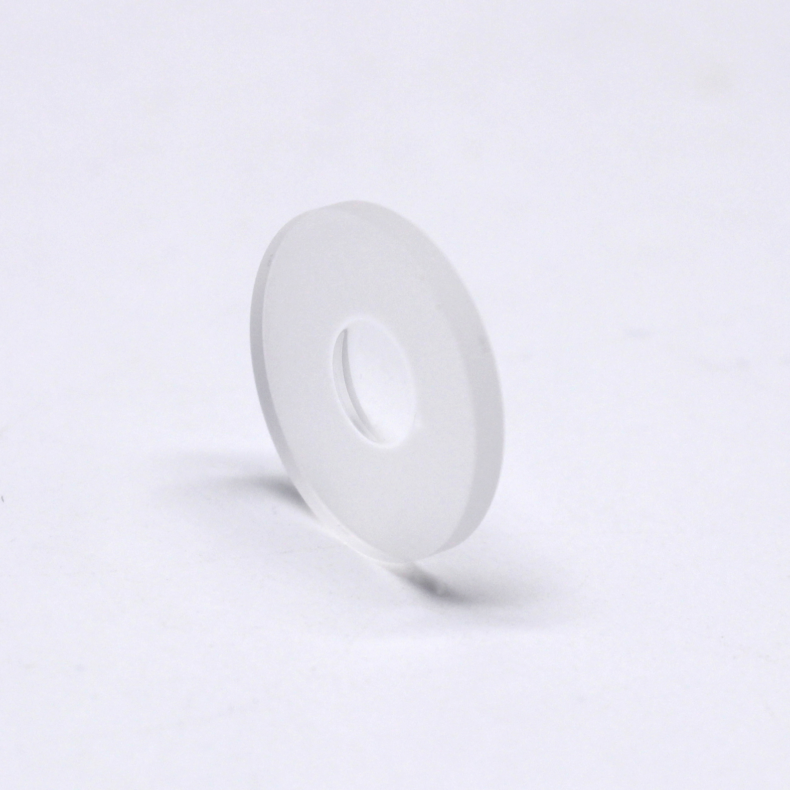 Custom machined quartz round block used in optical and semiconductor applications