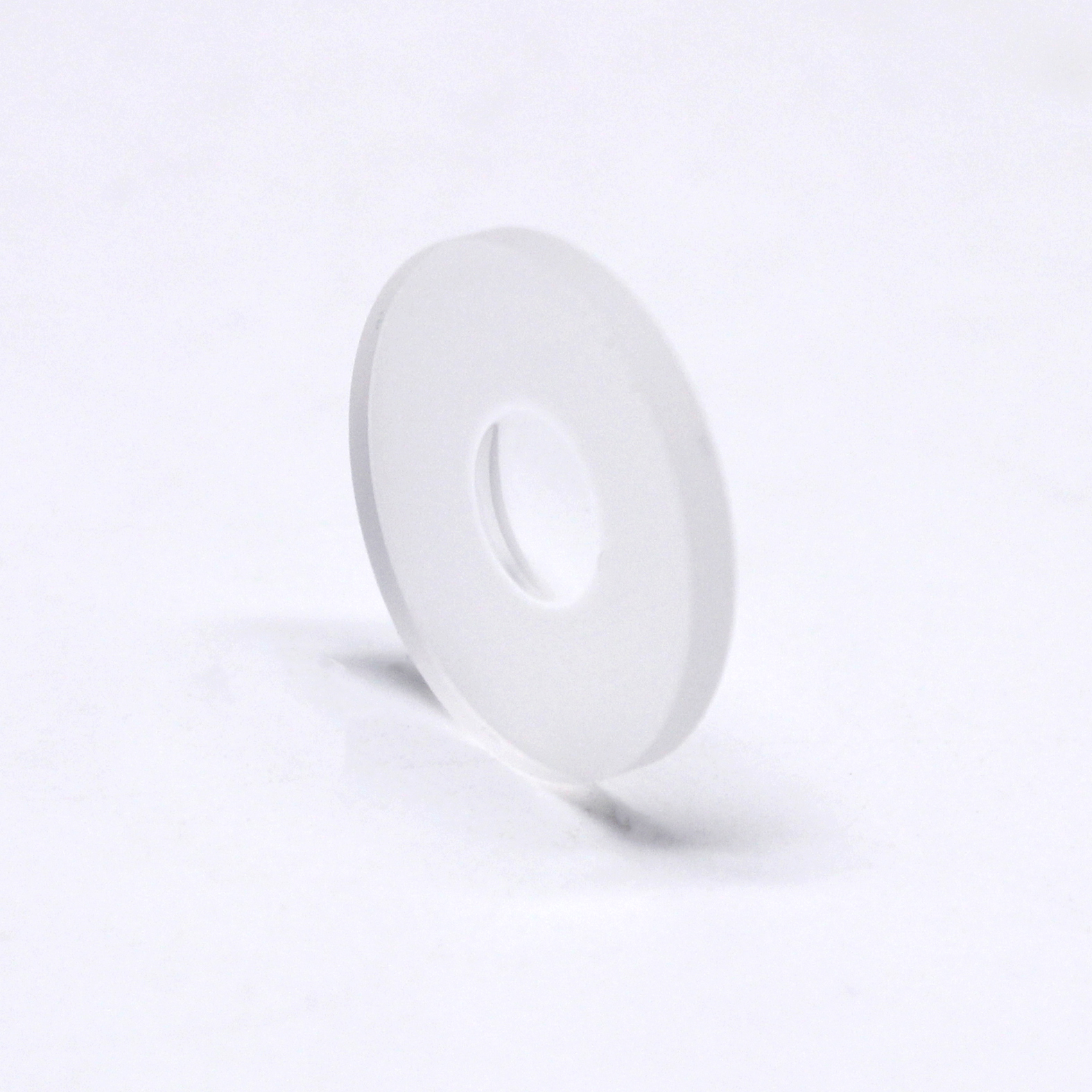 Custom machined quartz round block used in optical and semiconductor applications