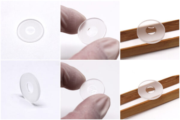 Custom machined quartz round block used in optical and semiconductor applications