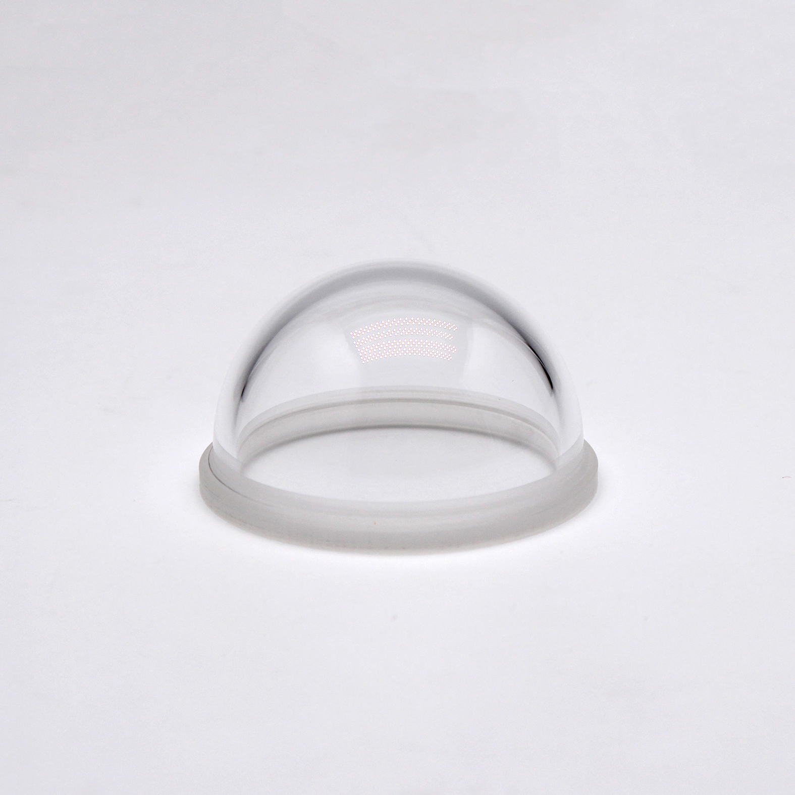 custom optical dome with flange high precision polished optical glass dome for harsh environment protection