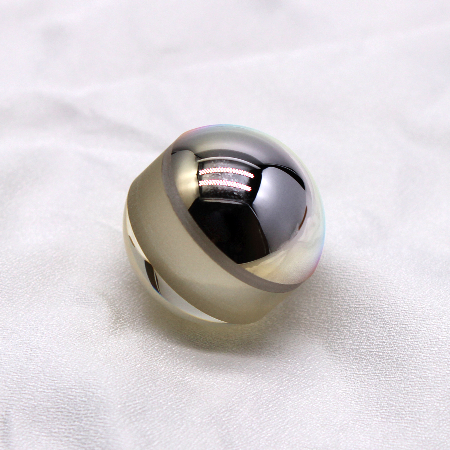 optical glass Cat’s Eye reflector made of H ZLaF90 material diameter 29mm with high index and stable retroreflection