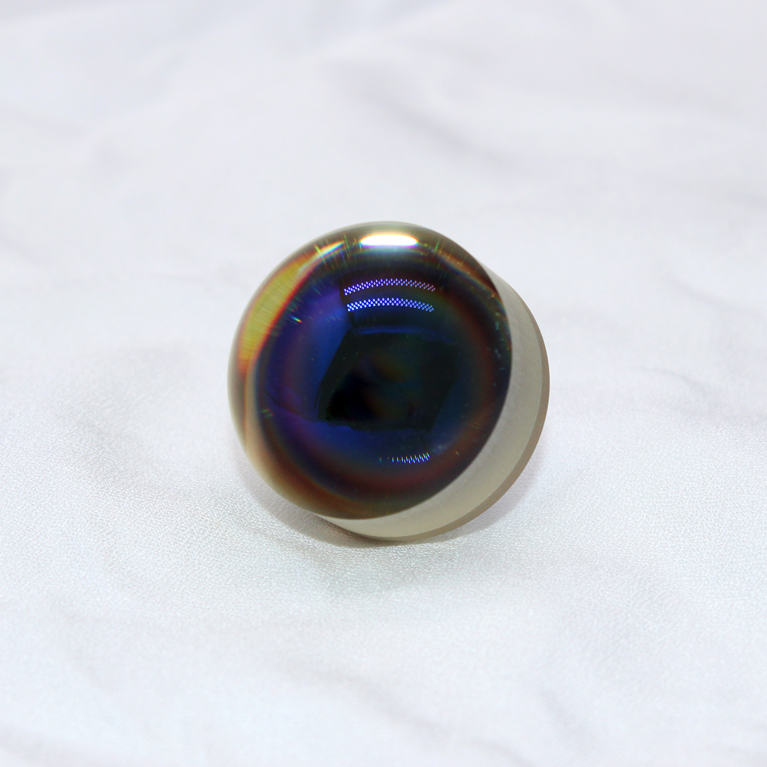 optical glass Cat’s Eye reflector made of H ZLaF90 material diameter 29mm with high index and stable retroreflection