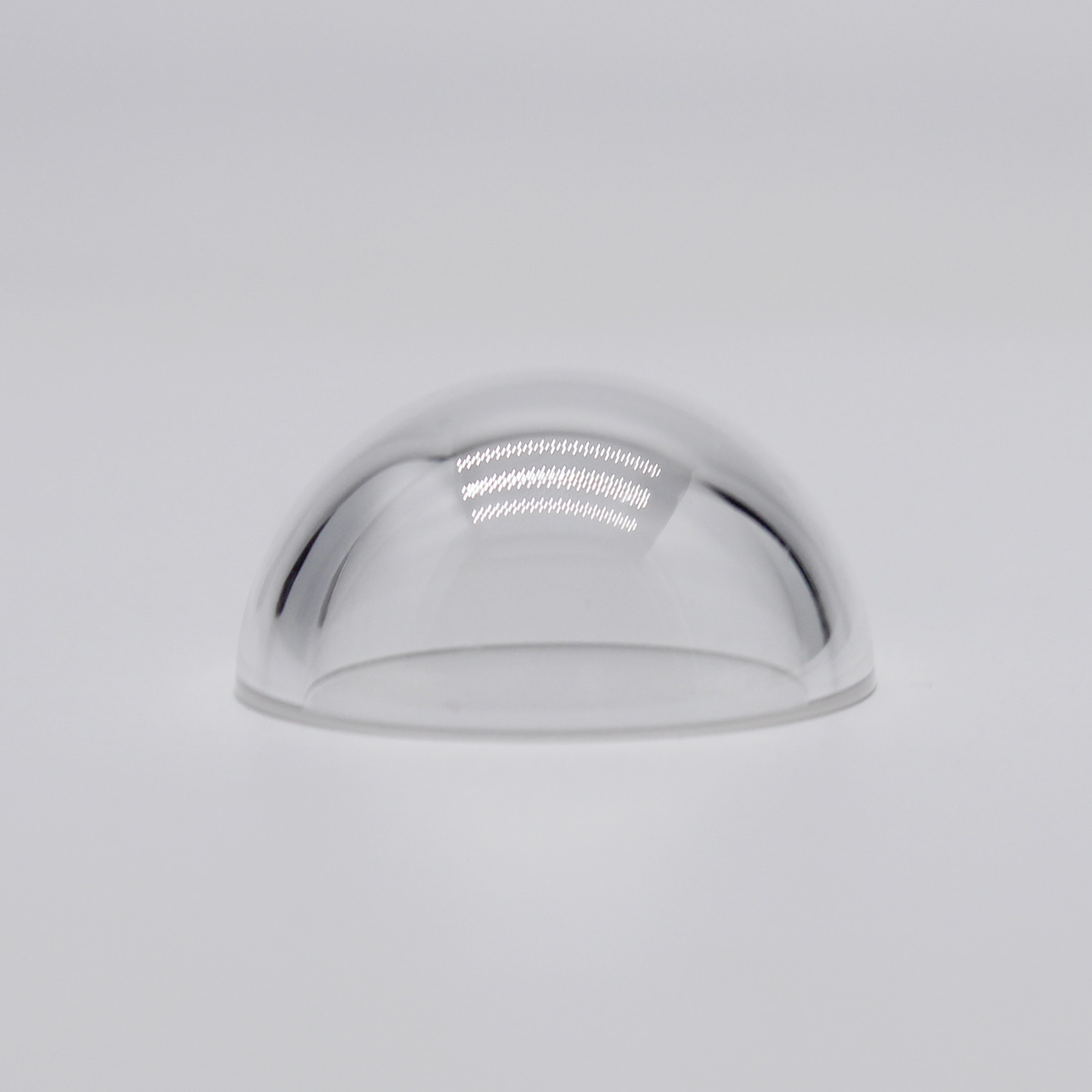 Optical sapphire dome lens with high hardness and infrared transmission for sensor protection
