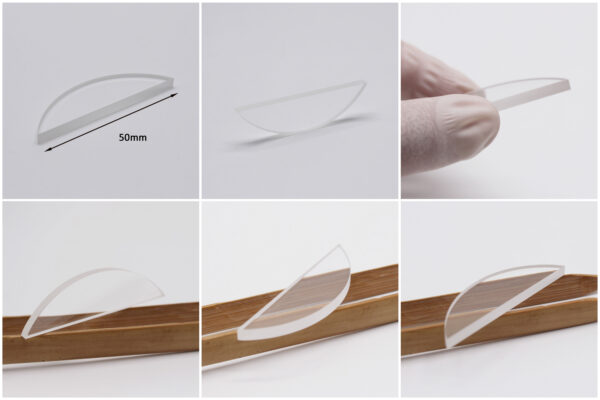 CaF2 arched optical window made of calcium fluoride for UV and infrared applications