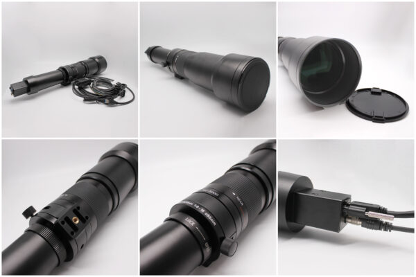 Zoom telephoto camera with 100X to 300X magnification and WIFI connection