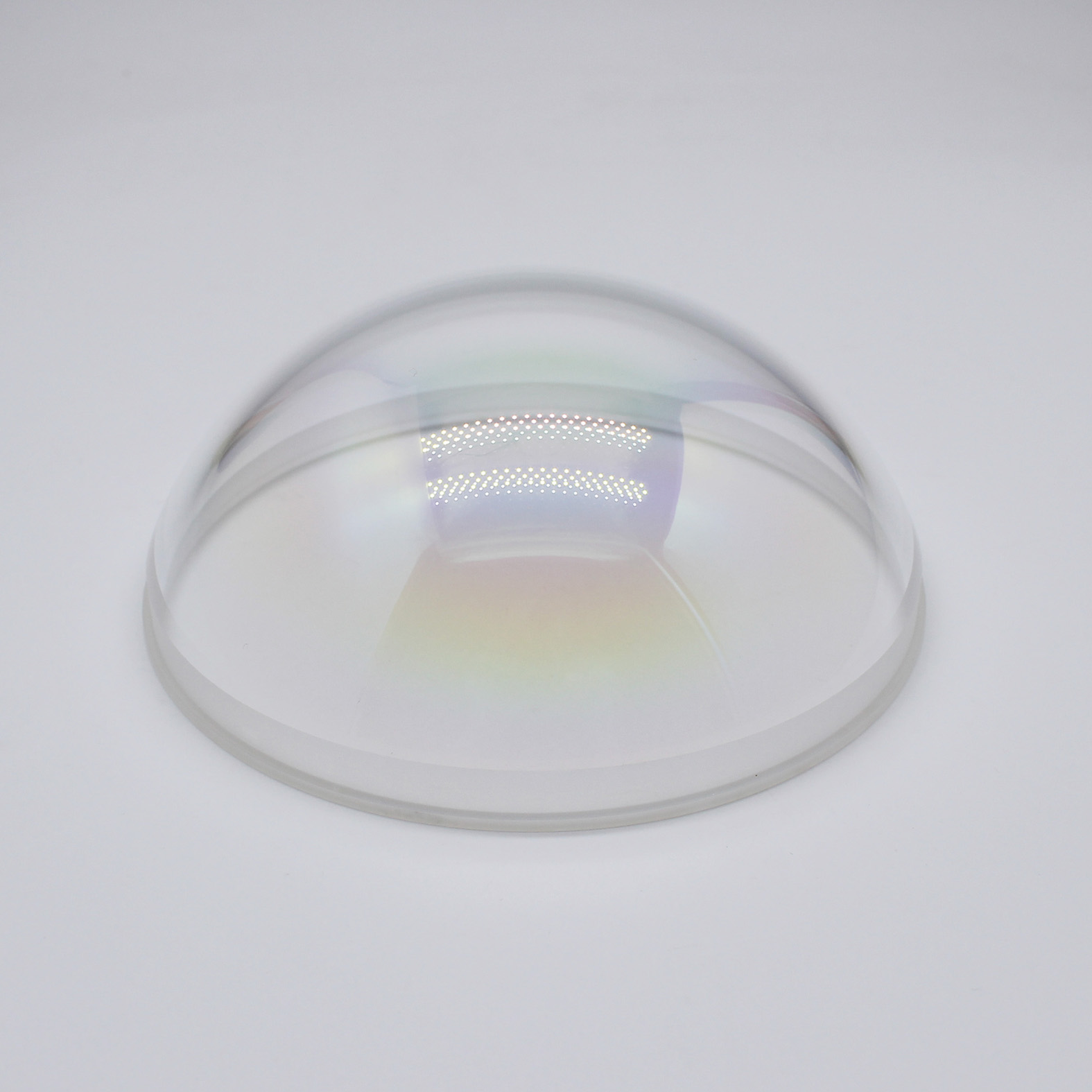 Precision coated dome lens for surveillance and industrial optical applications