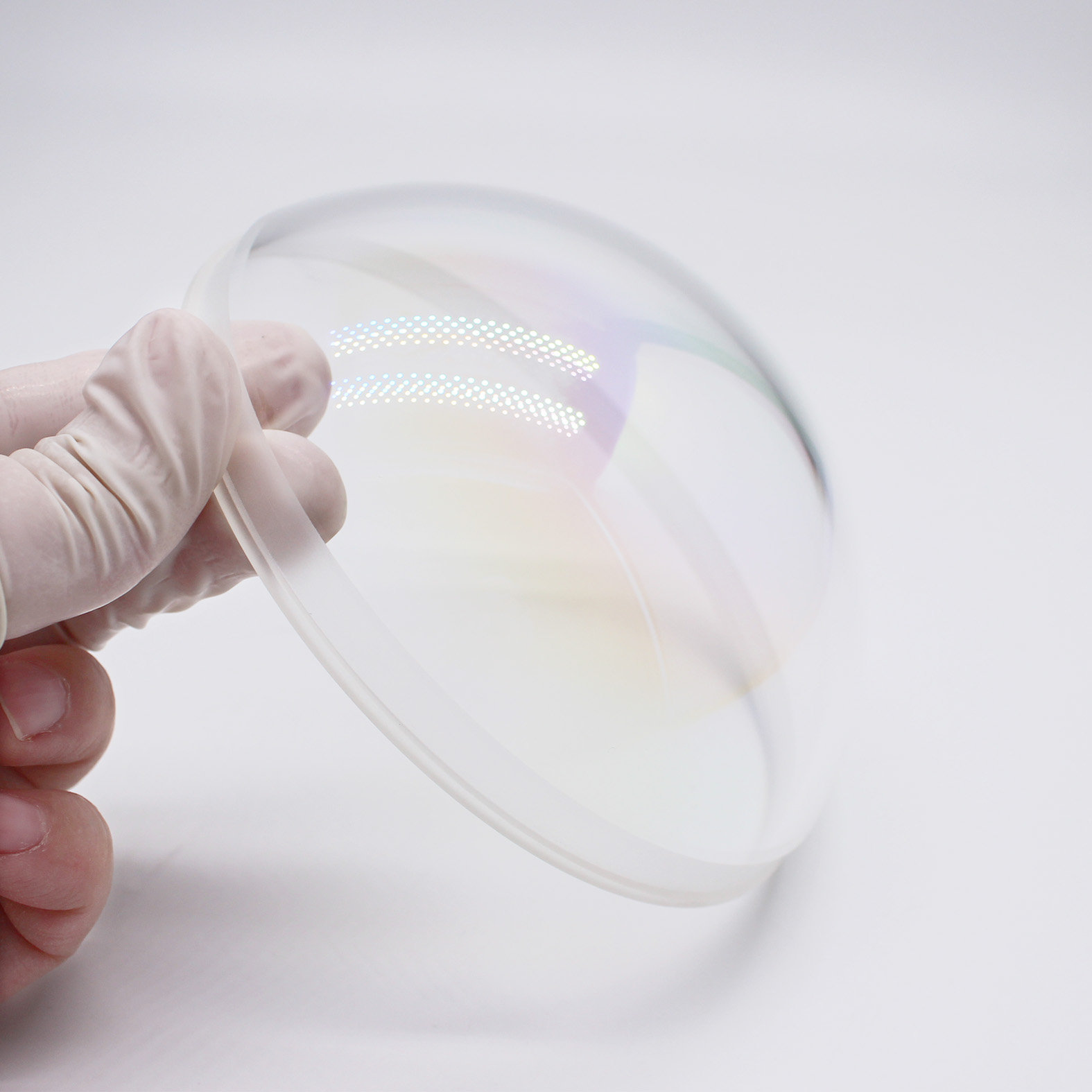 Precision coated dome lens for surveillance and industrial optical applications