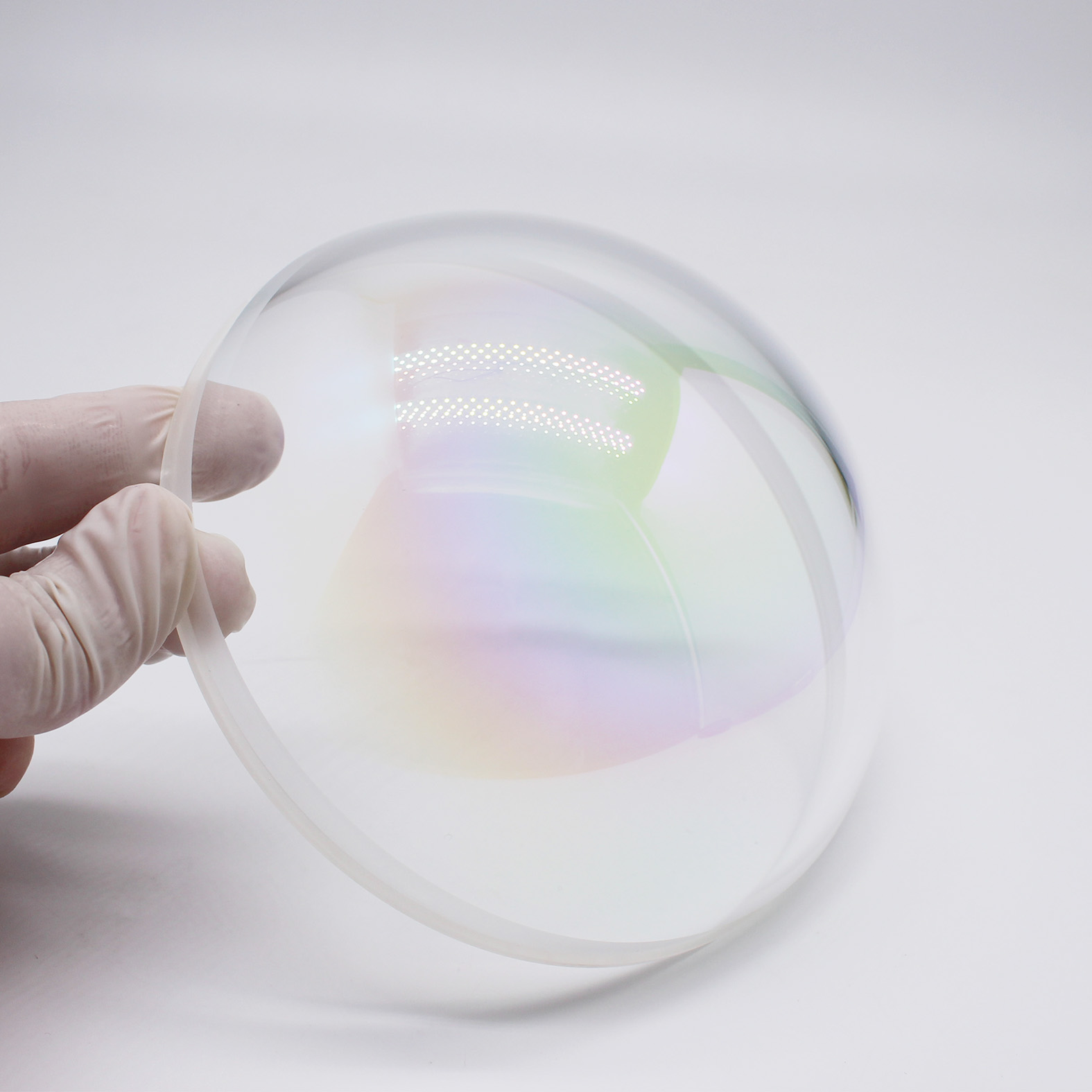 Precision coated dome lens for surveillance and industrial optical applications