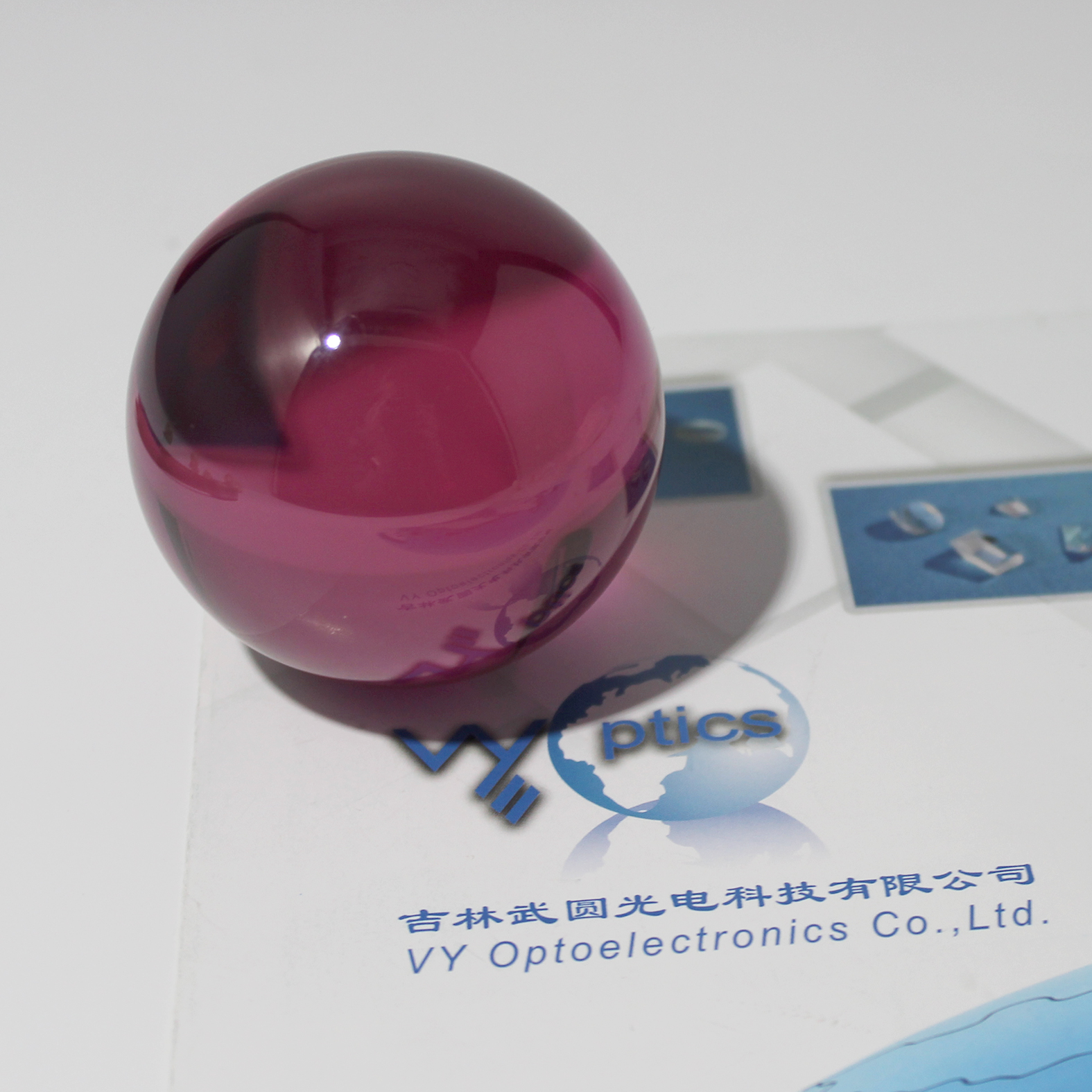 65mm ruby glass ball lens for laser and optical applications