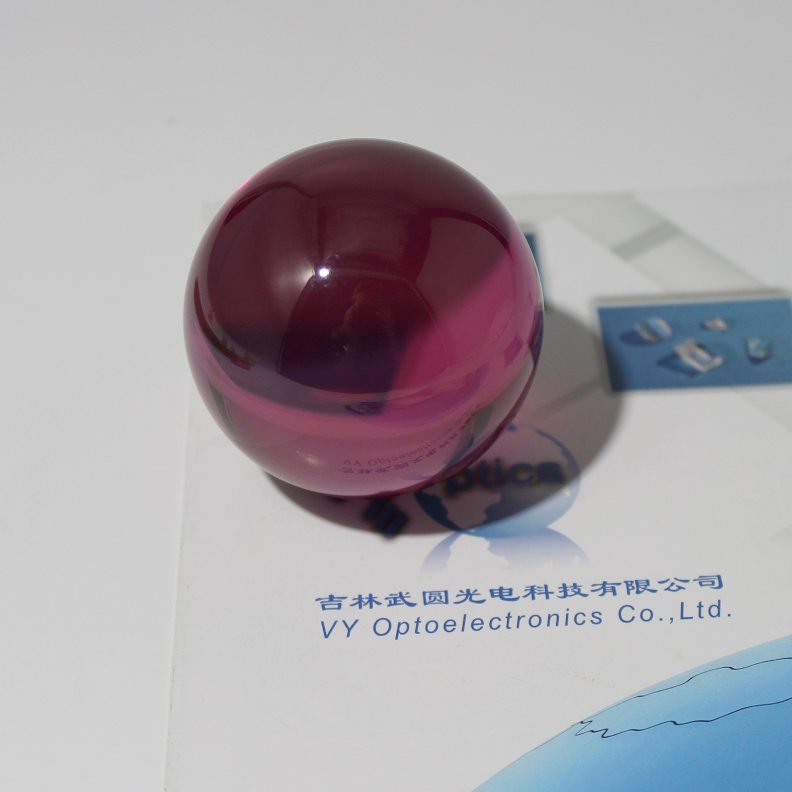 65mm ruby glass ball lens for laser and optical applications