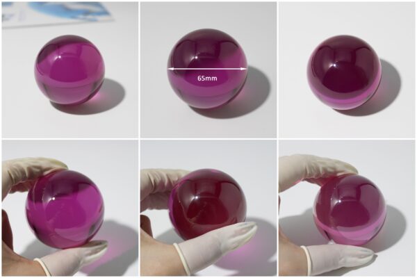 65mm ruby glass ball lens for laser and optical applications