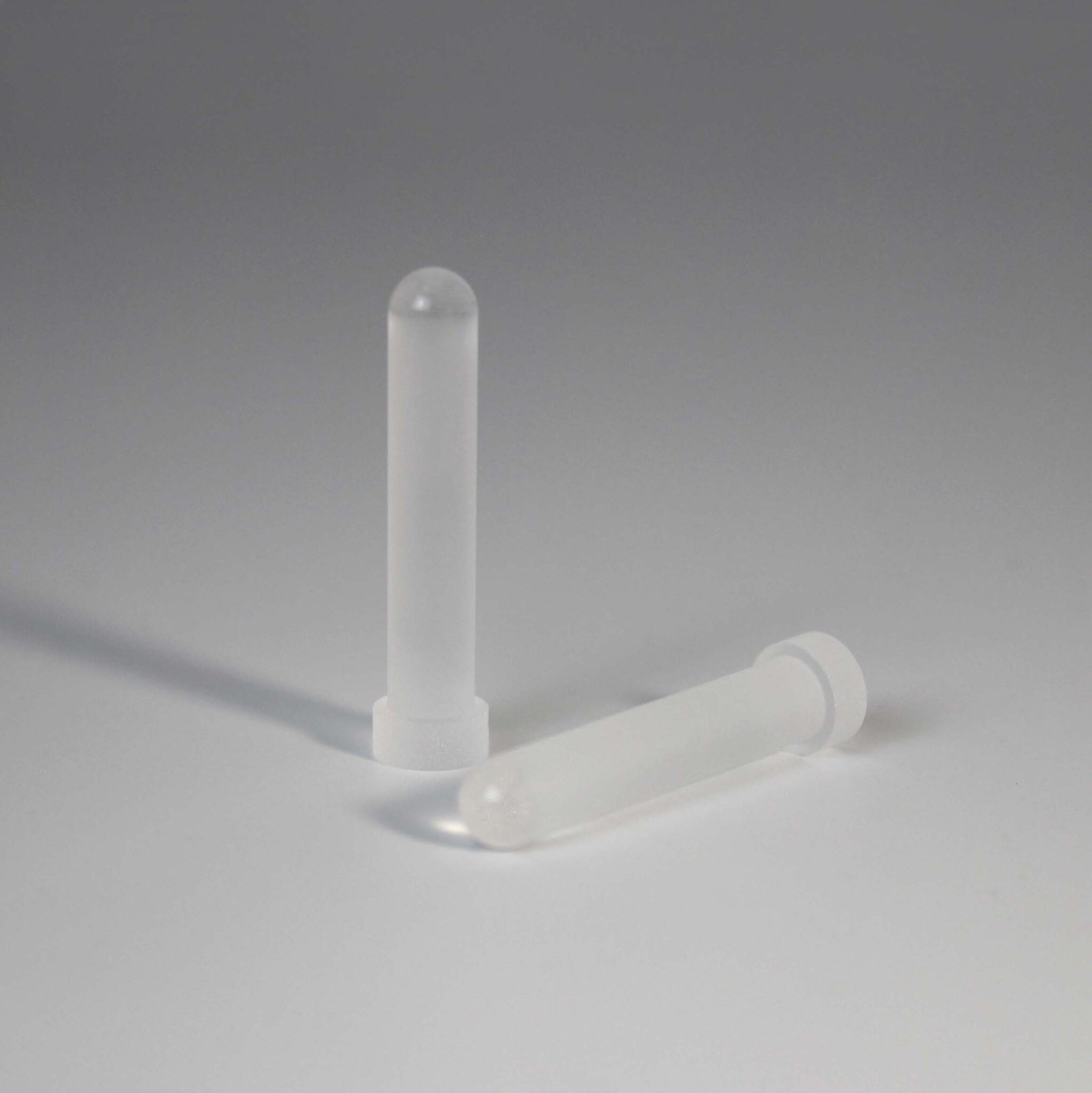 Quartz glass rod with flange for optical applications