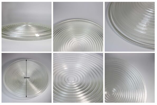 Glass Fresnel lens for optical light focusing applications