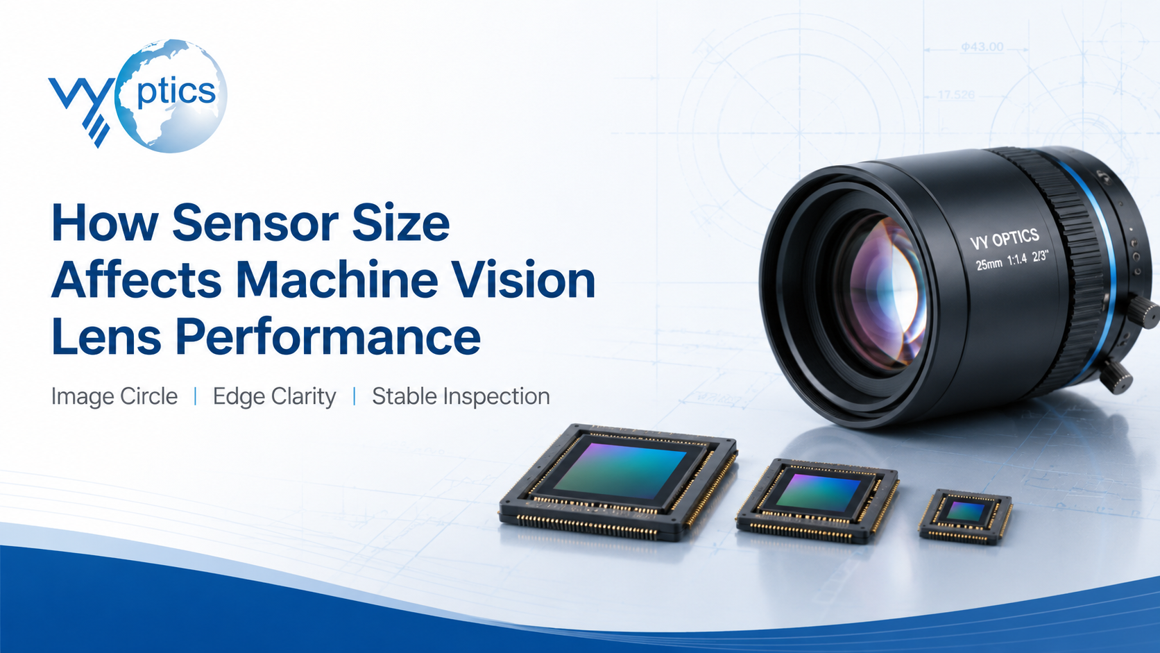 comparison of sensor size image circle edge clarity and distortion in machine vision lenses