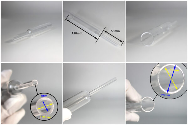 Special shaped quartz bulb tube