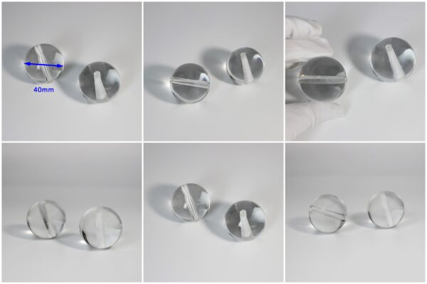 Ball lens with hole for precision optical assembly