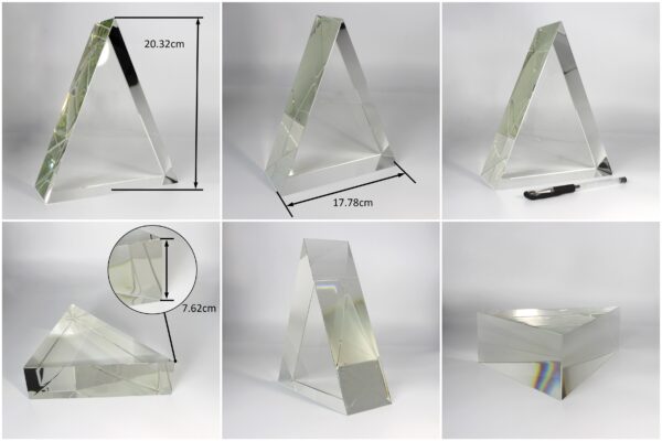 Triangular prism for precision optical applications
