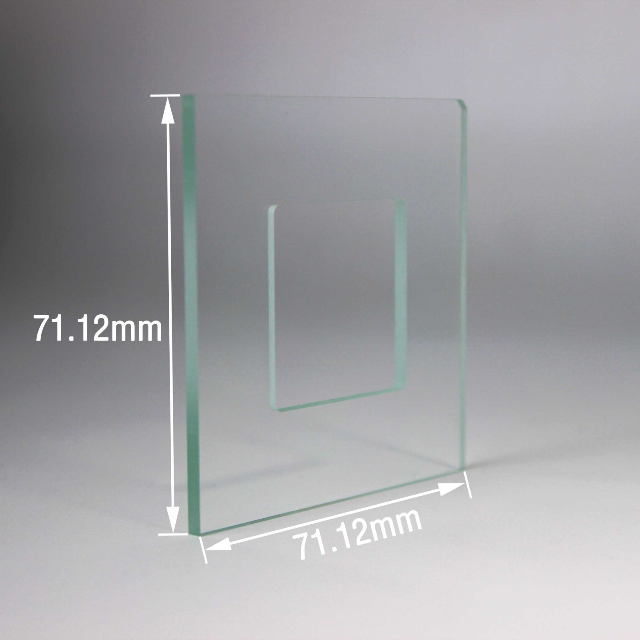 Optical window with hole for precision assembly