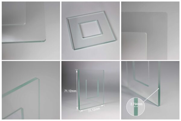 Optical window with hole for precision assembly