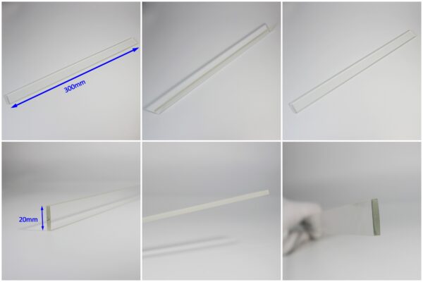 Plano convex cylindrical glass lens